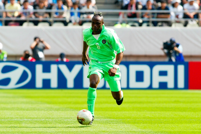 Taribo West in action for Nigeria