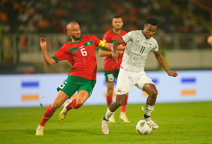 Themba Zwane in action for Bafana Bafana