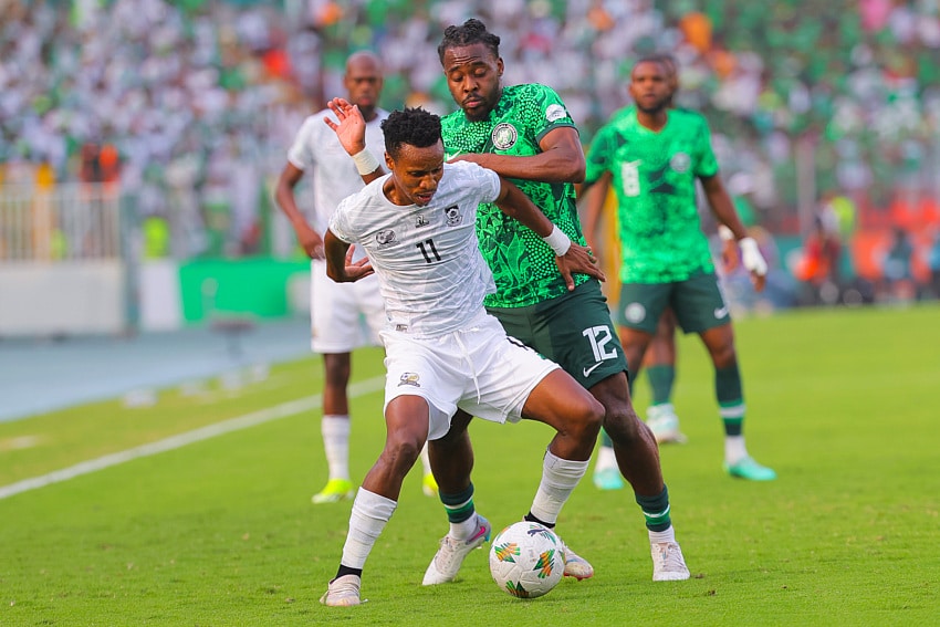 Themba Zwane in action for Bafana Bafana