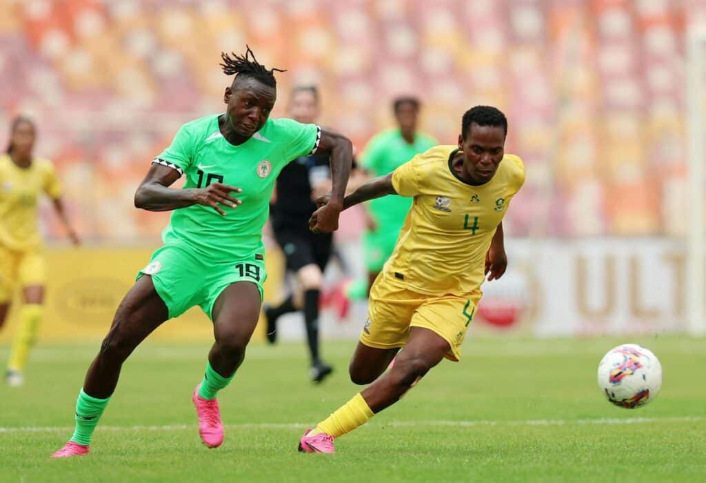 South Africa vs Nigeria Super Falcons in action