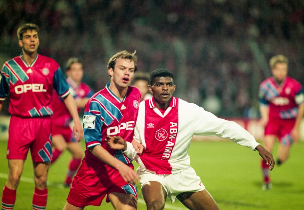 Super Eagles forward Nwankwo Kanu in action for Ajax
