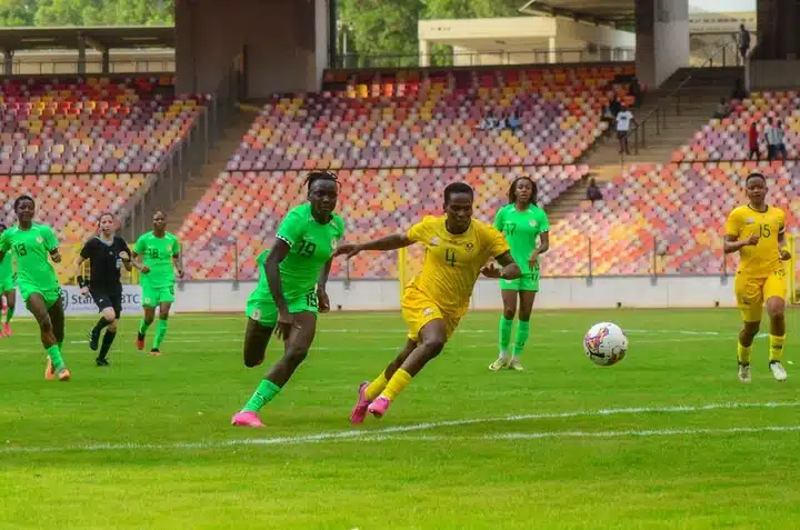 South Africa vs Nigeria Super Falcons in action