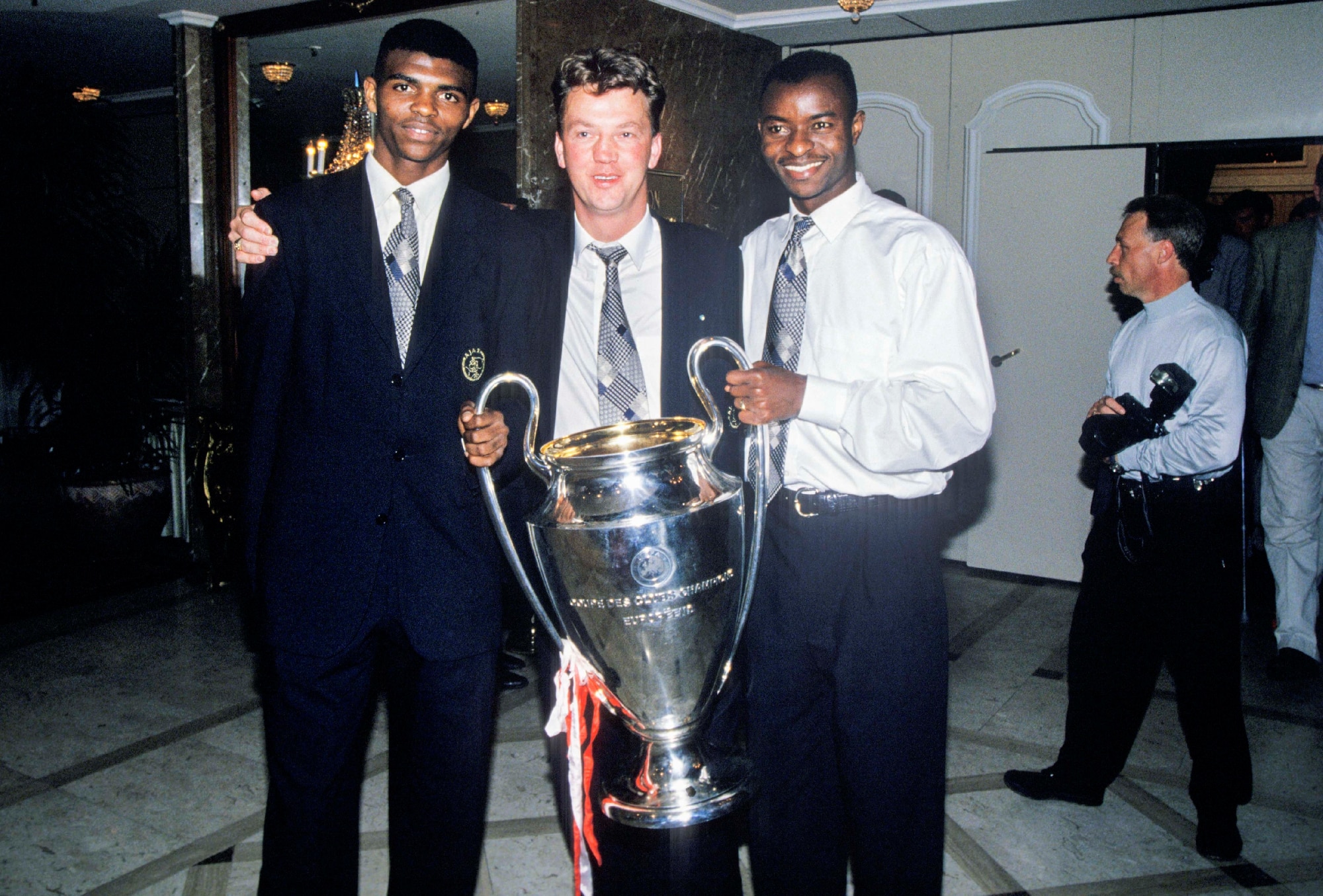 UEFA Champions League final - Nwankwo Kanu, Louis van Gaal and Finidi George
