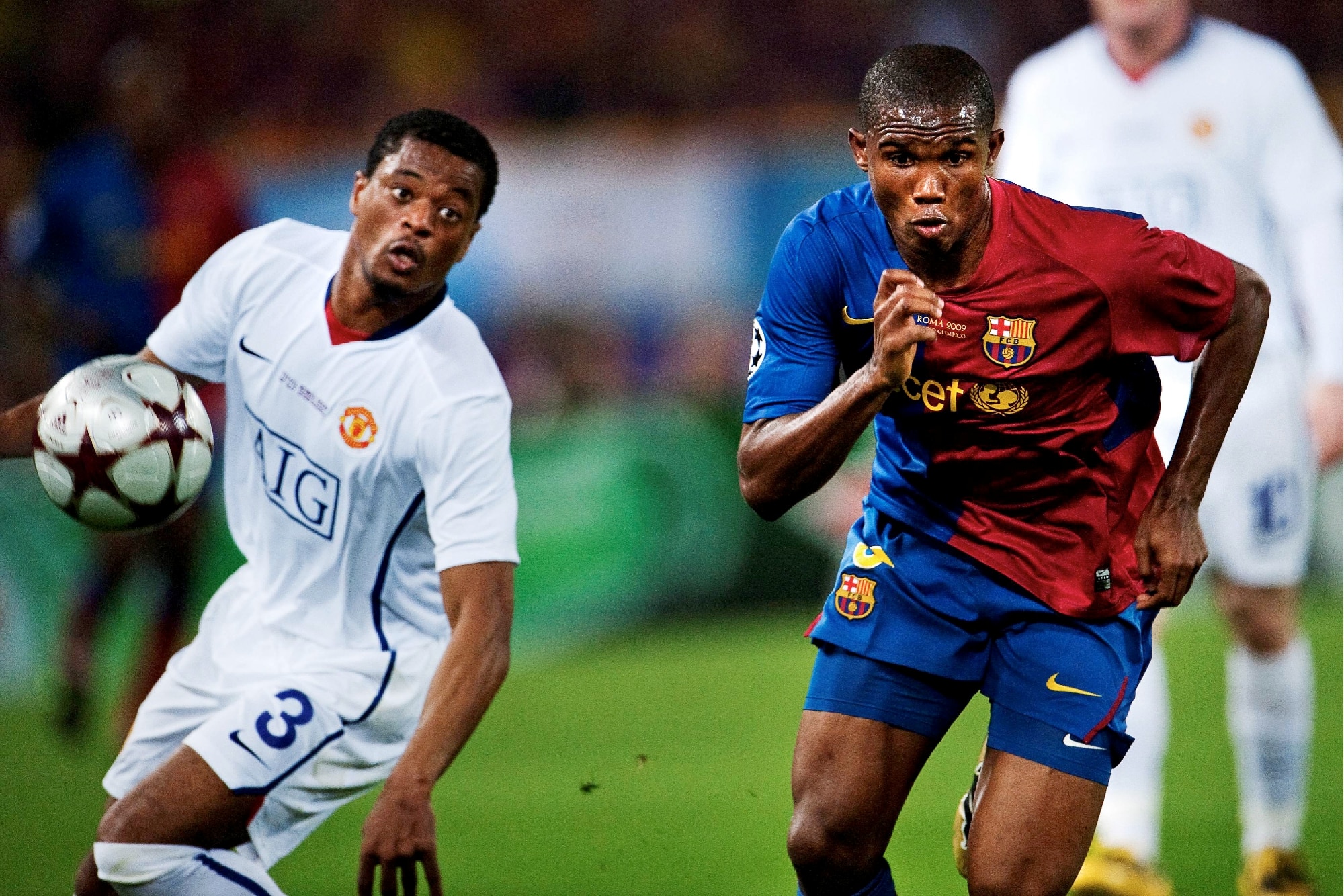 UEFA Champions League final - Samuel Eto and Patrice Evra