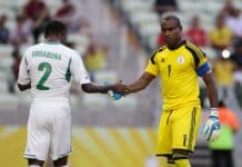 Super Eagles players with a DFB Pokal title