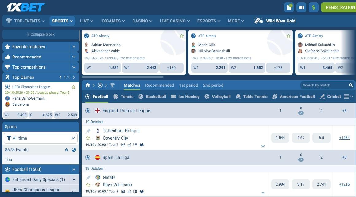 1xBet Promo Code Nigeria: GBL10 and Up to ₦600,000 (October 2026) 5 1xBet Nigeria football sportsbook with pre-match odds
