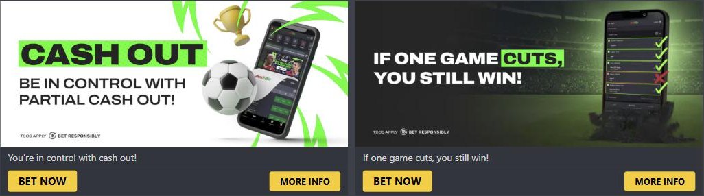 Bet9ja Cash Out feature presented on the promotions page