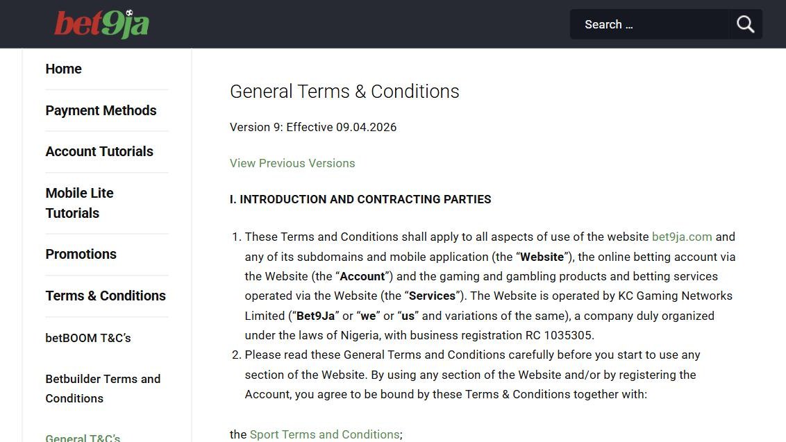 Bet9ja Rules: Sports Betting Rules/Regulations You Should Know In 2026