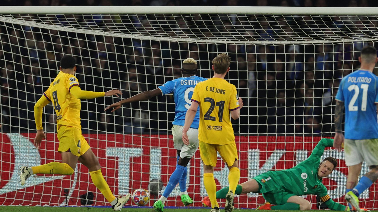 Victor Osimhen blanks as Barcelona eliminate Napoli in UCL R16